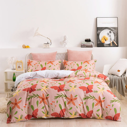 3D Butterfly Floral Pattern Vintage Quilt Cover Set Bedding Set Duvet Cover Pillowcases 47