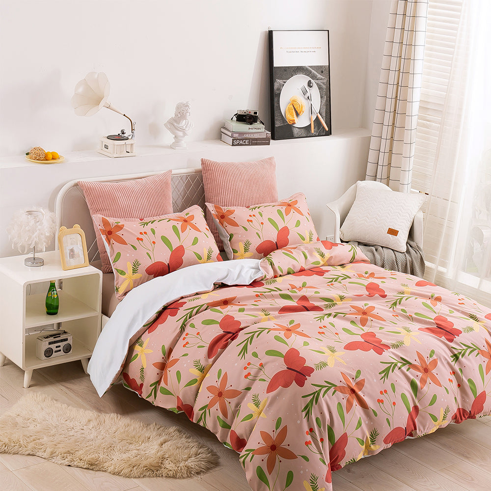 3D Butterfly Floral Pattern Vintage Quilt Cover Set Bedding Set Duvet Cover Pillowcases 47