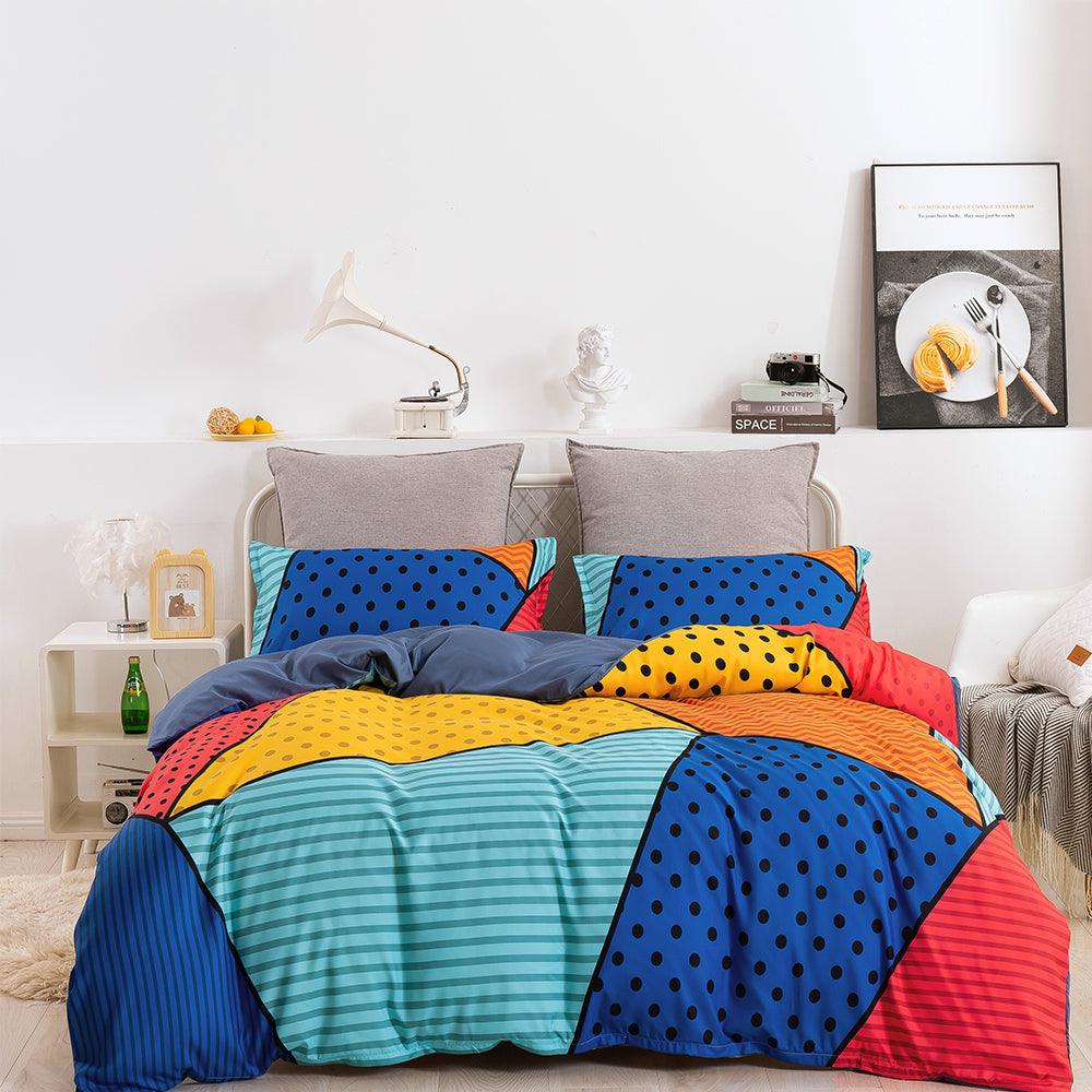 3D Abstract Color Geometry Quilt Cover Set Bedding Set Duvet Cover Pillowcases 210