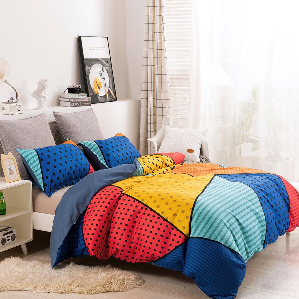 3D Abstract Color Geometry Quilt Cover Set Bedding Set Duvet Cover Pillowcases 210