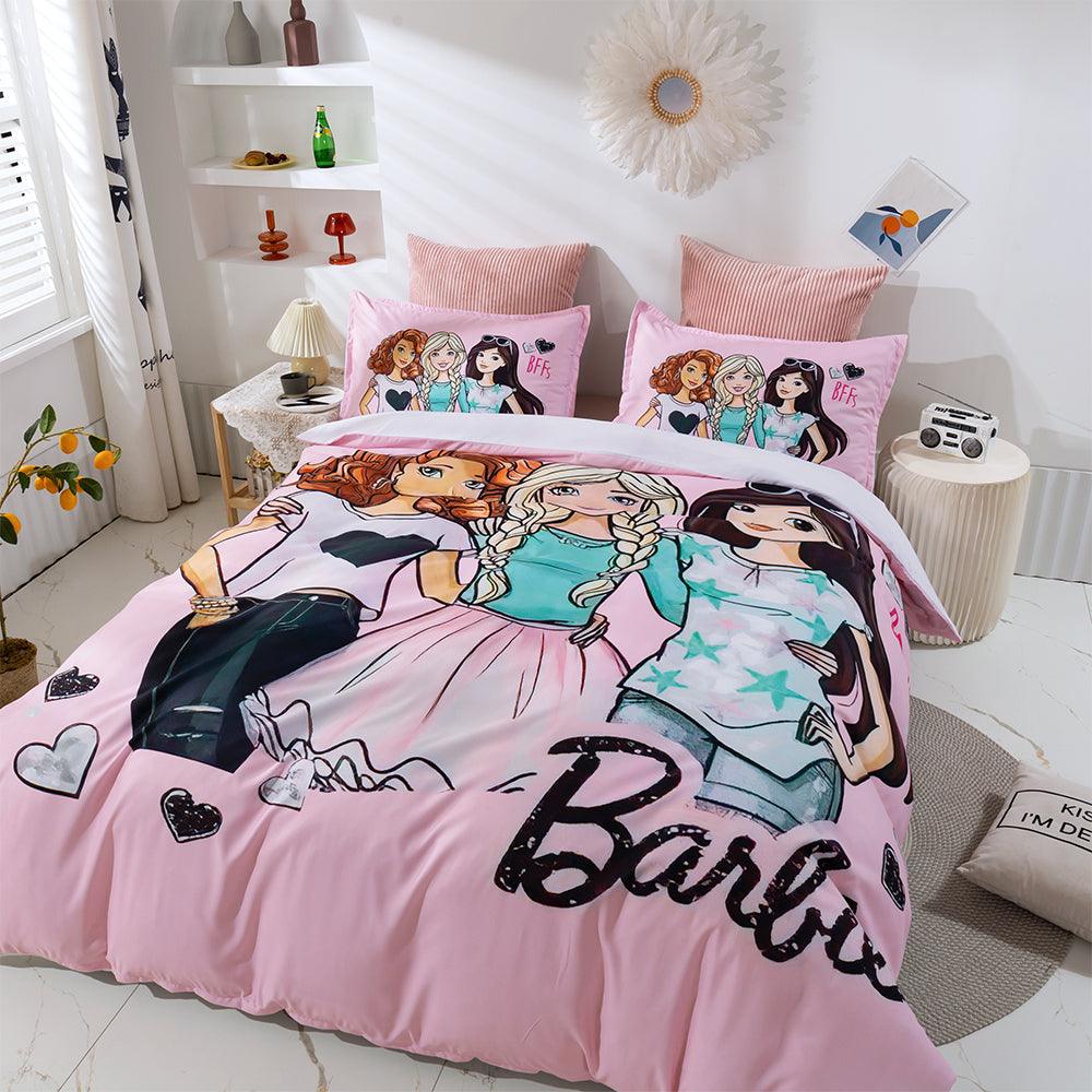 3D Beauty Pink Quilt Cover Set Bedding Set Duvet Cover Pillowcases 65