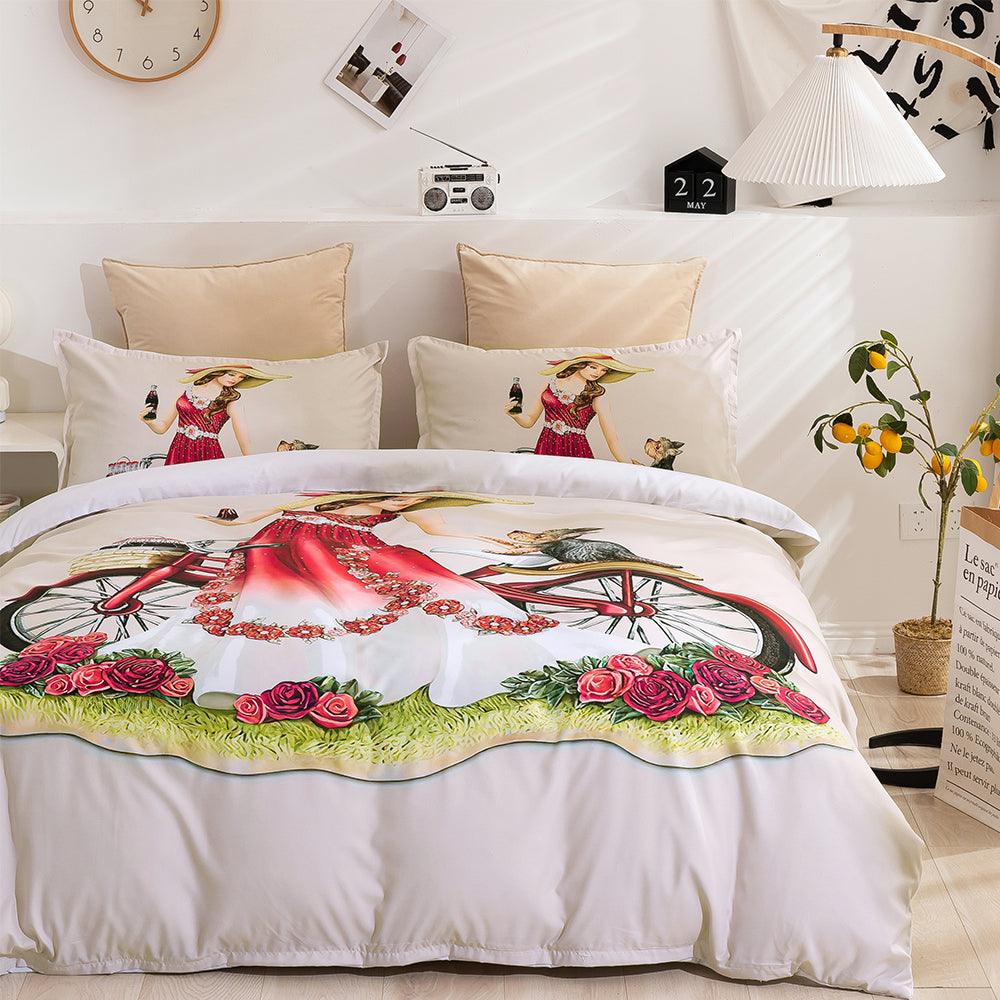 3D Beauty Bike Quilt Cover Set Bedding Set Duvet Cover Pillowcases 68