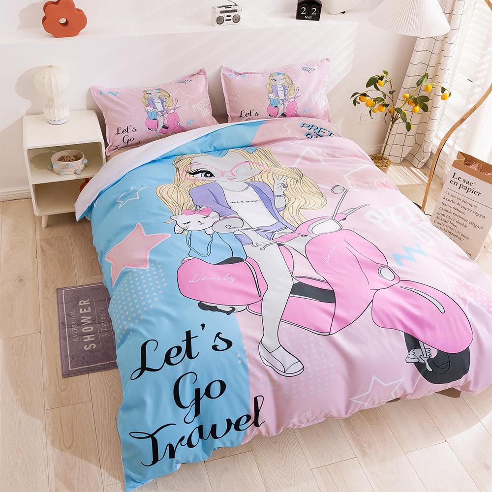 3D Cartoon Girl Pattern Quilt Cover Set Bedding Set Duvet Cover Pillowcases 71