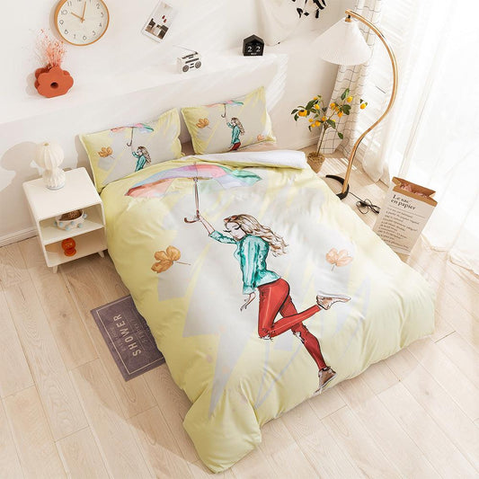 3D Cartoon Girl Pattern Quilt Cover Set Bedding Set Duvet Cover Pillowcases 73