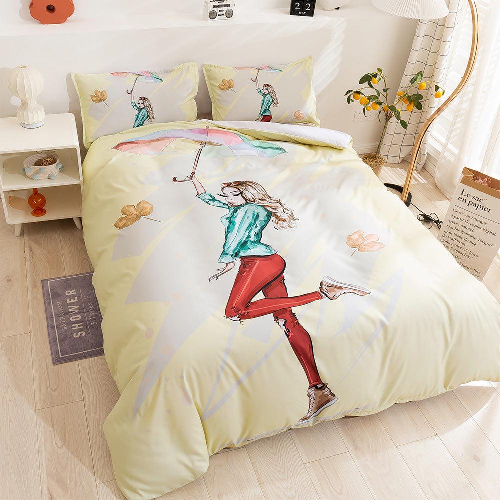 3D Cartoon Girl Pattern Quilt Cover Set Bedding Set Duvet Cover Pillowcases 73
