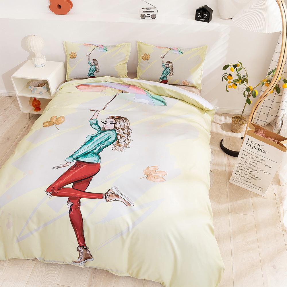3D Cartoon Girl Pattern Quilt Cover Set Bedding Set Duvet Cover Pillowcases 73