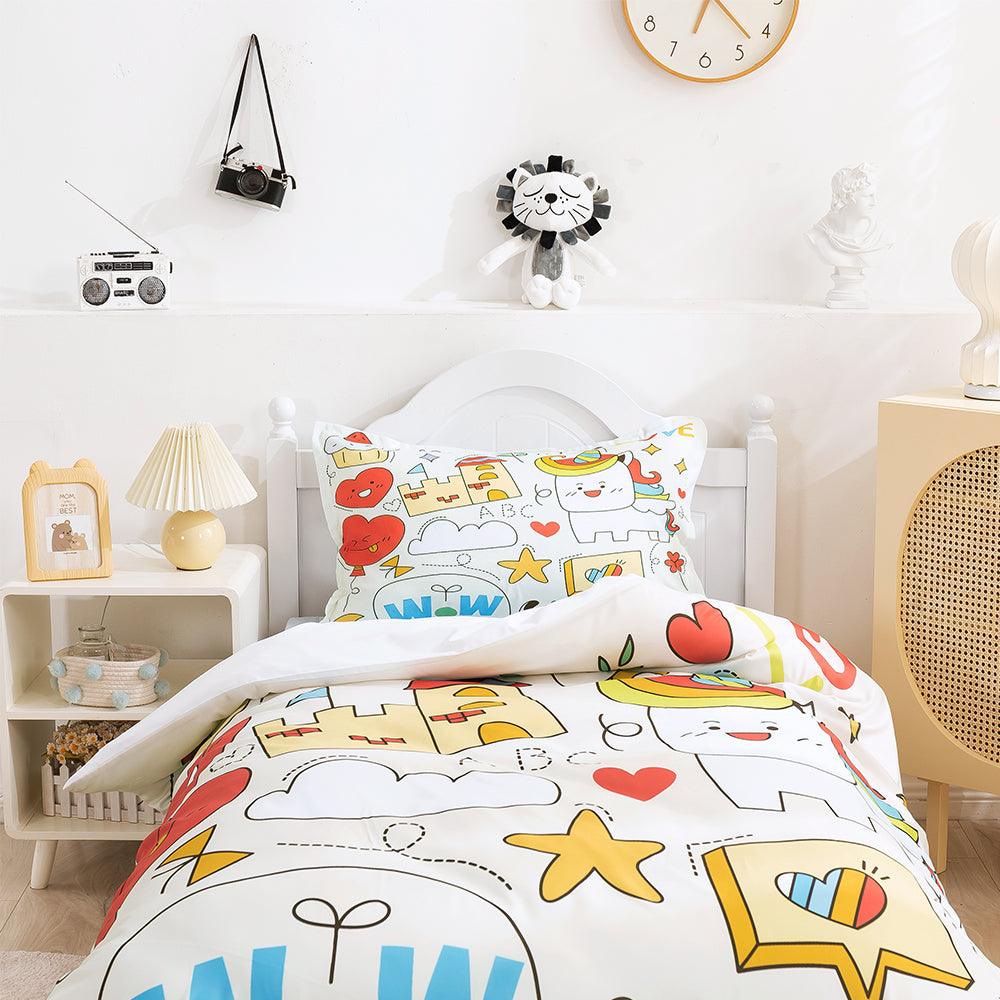3D Cartoon Animal Cat Kids Quilt Cover Set Bedding Set Duvet Cover Pillowcases 372