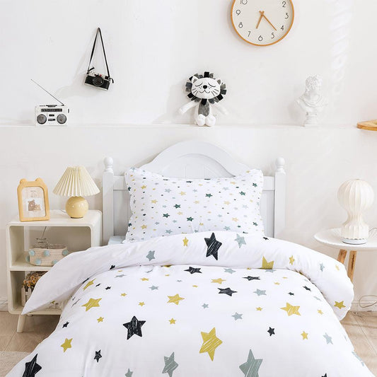 3D Cartoon Color Star Quilt Cover Set Bedding Set Duvet Cover Pillowcases 377