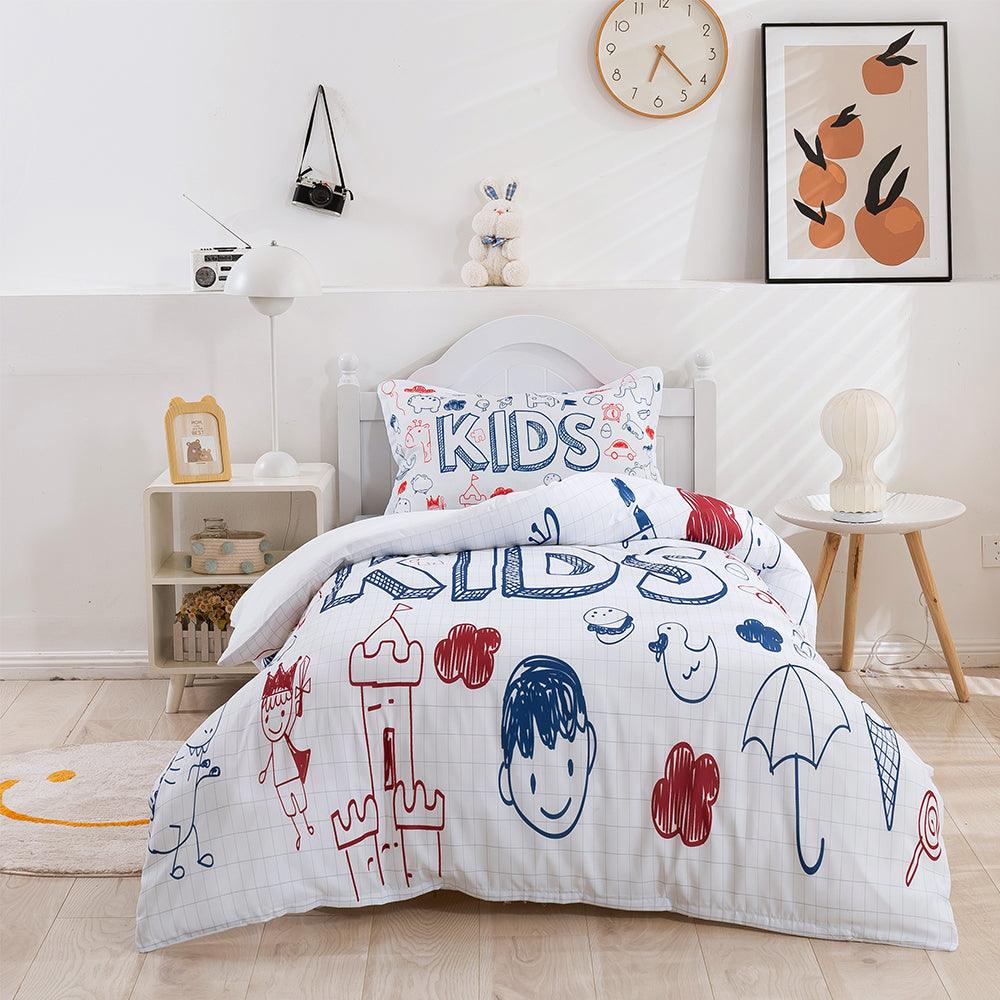 3D Cartoon Prince Castle Kids Quilt Cover Set Bedding Set Duvet Cover Pillowcases 383
