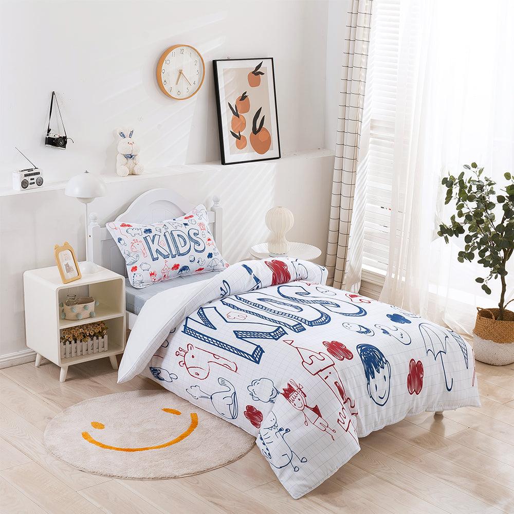 3D Cartoon Prince Castle Kids Quilt Cover Set Bedding Set Duvet Cover Pillowcases 383
