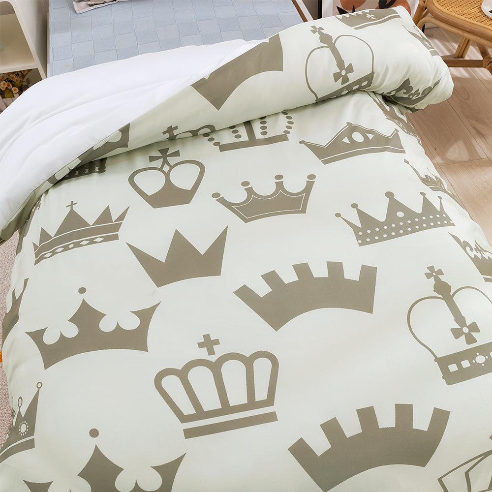 3D Cartoon Crown Pattern Quilt Cover Set Bedding Set Duvet Cover Pillowcases 384