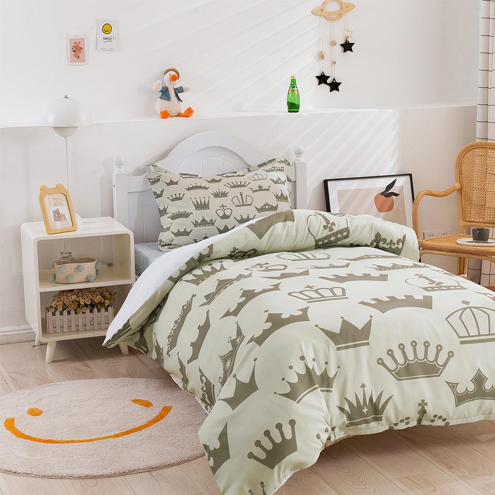3D Cartoon Crown Pattern Quilt Cover Set Bedding Set Duvet Cover Pillowcases 384