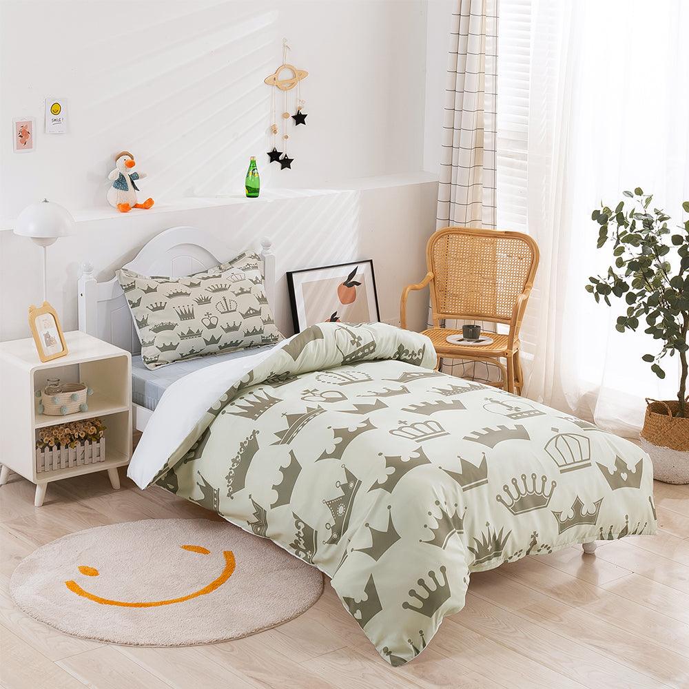 3D Cartoon Crown Pattern Quilt Cover Set Bedding Set Duvet Cover Pillowcases 384