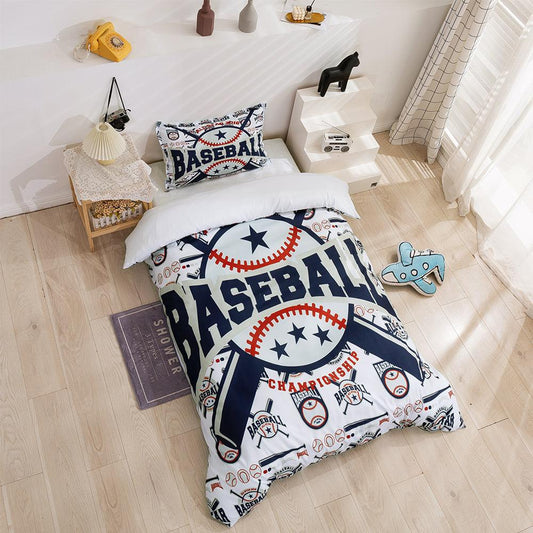 3D Baseball Sports Quilt Cover Set Bedding Set Duvet Cover Pillowcases 77