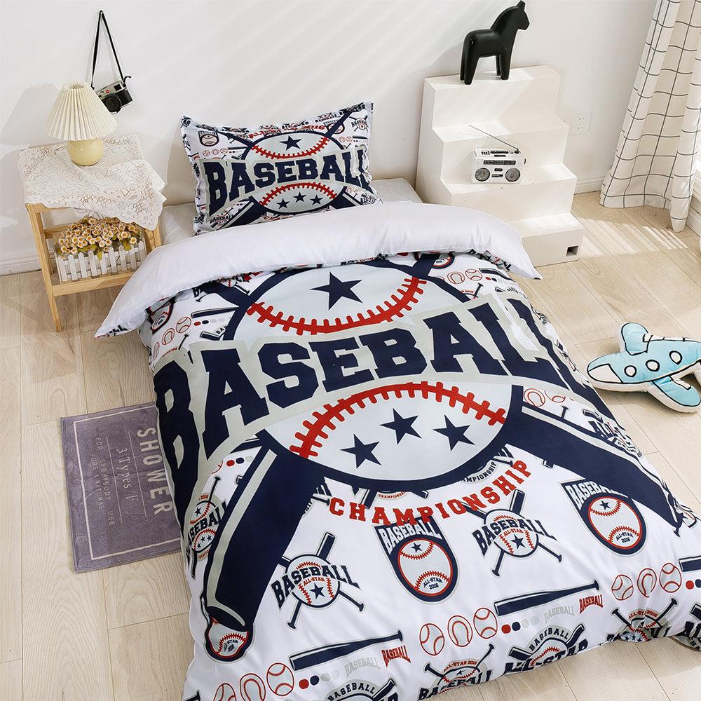 3D Baseball Sports Quilt Cover Set Bedding Set Duvet Cover Pillowcases 77
