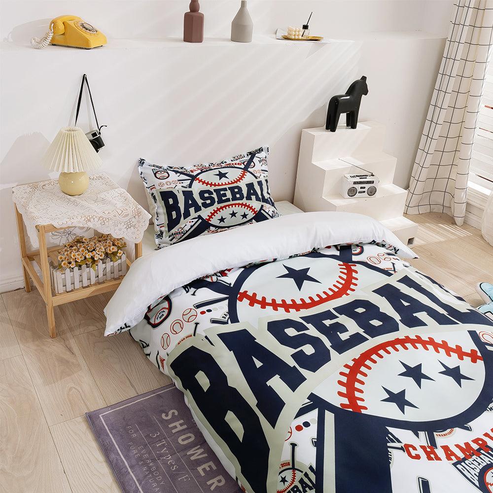3D Baseball Sports Quilt Cover Set Bedding Set Duvet Cover Pillowcases 77