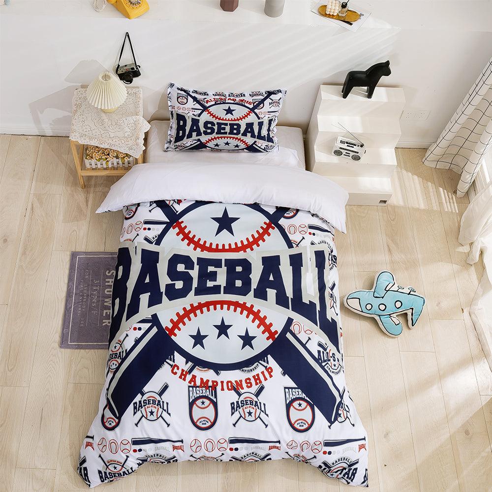 3D Baseball Sports Quilt Cover Set Bedding Set Duvet Cover Pillowcases 77