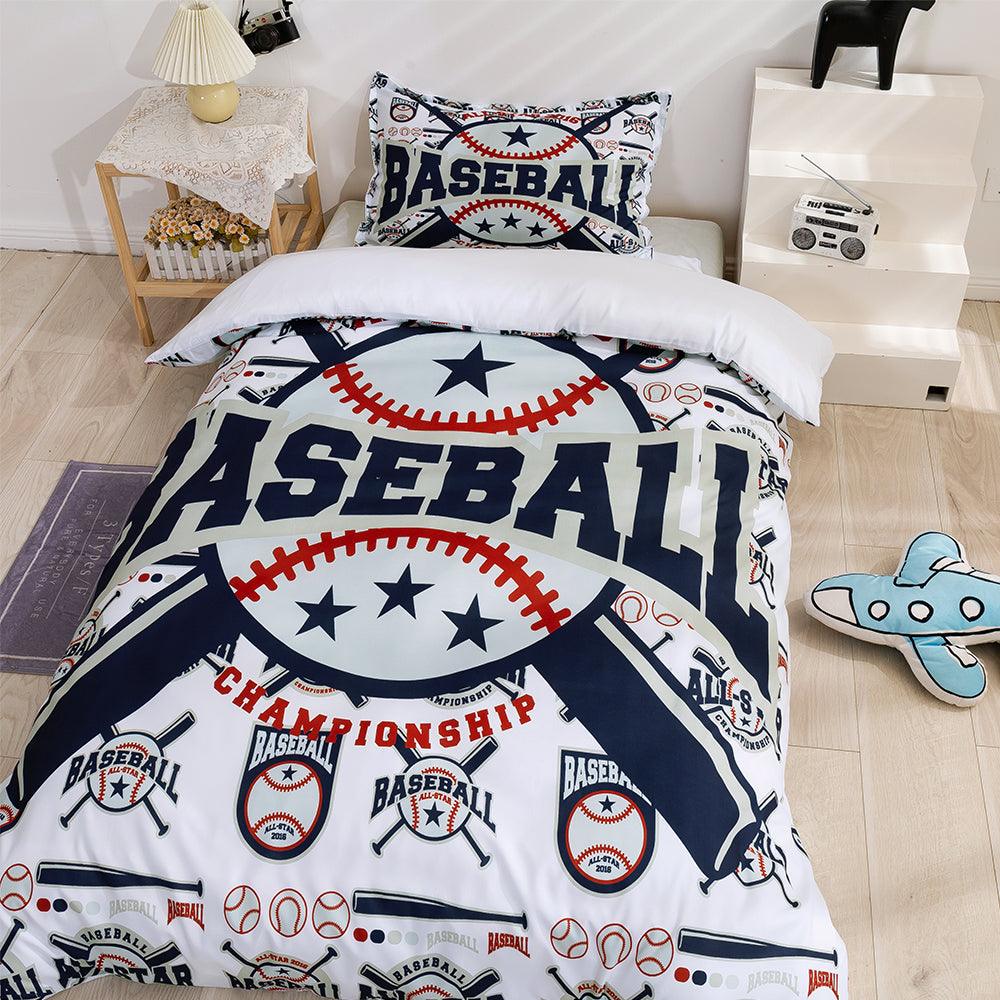 3D Baseball Sports Quilt Cover Set Bedding Set Duvet Cover Pillowcases 77