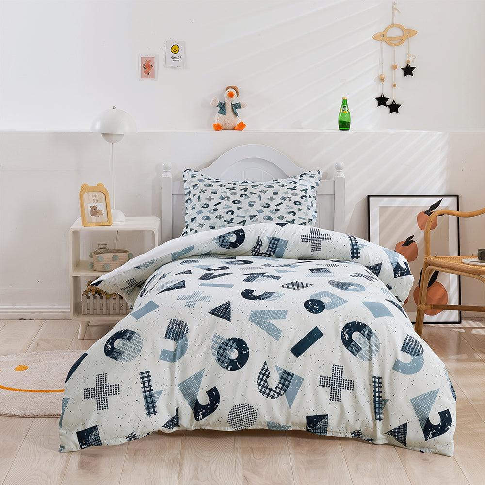 3D Cartoon Letter Pattern Quilt Cover Set Bedding Set Duvet Cover Pillowcases 396