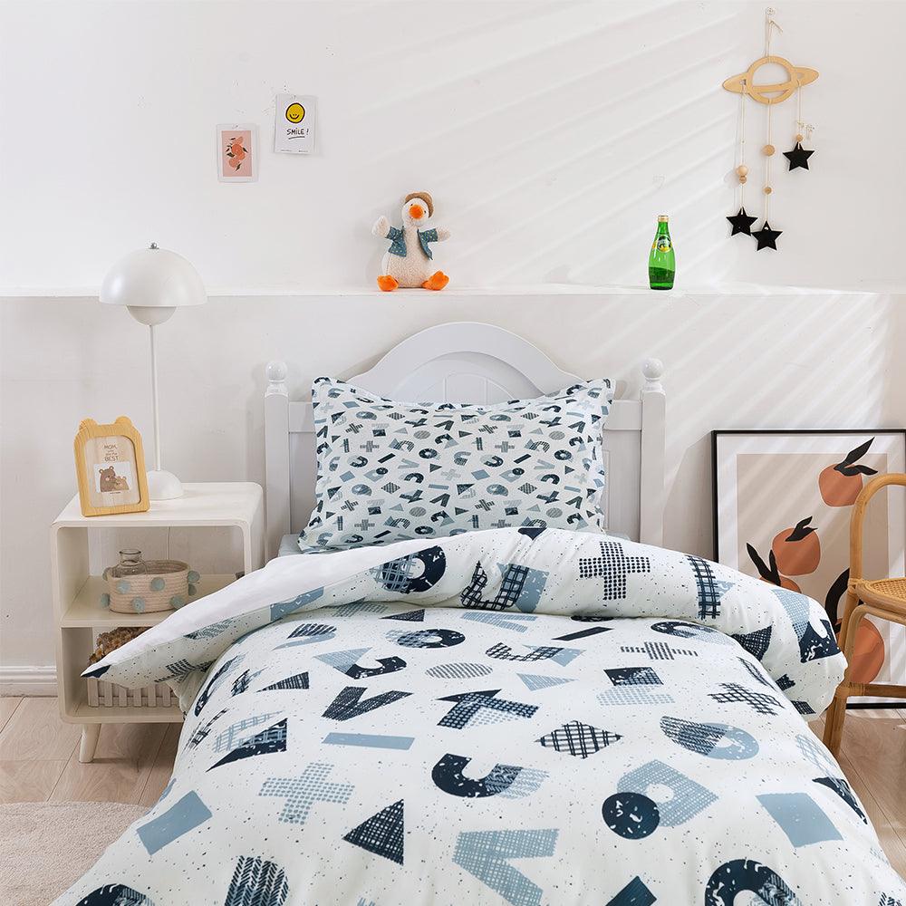 3D Cartoon Letter Pattern Quilt Cover Set Bedding Set Duvet Cover Pillowcases 396