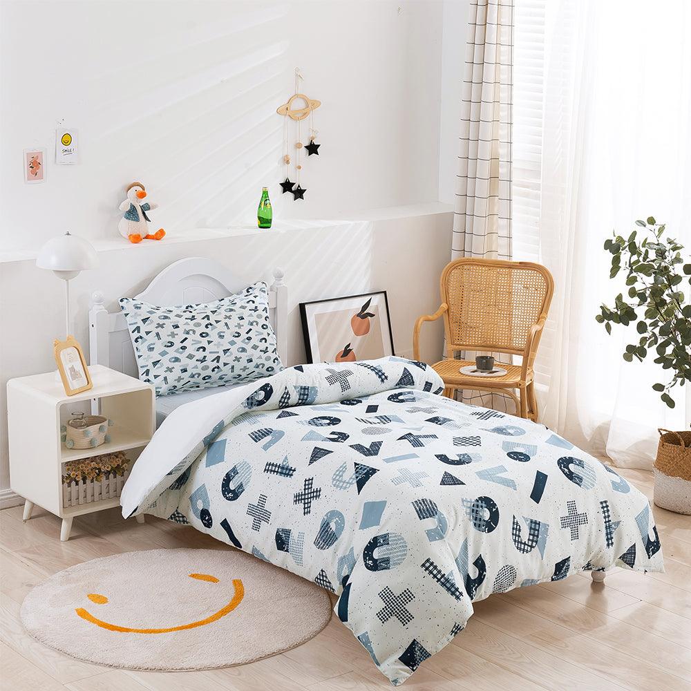 3D Cartoon Letter Pattern Quilt Cover Set Bedding Set Duvet Cover Pillowcases 396