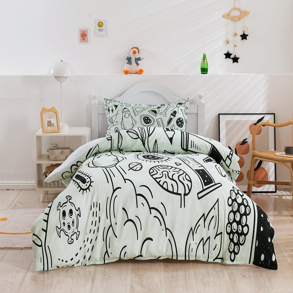 3D Cartoon Monster Pattern Quilt Cover Set Bedding Set Duvet Cover Pillowcases 402