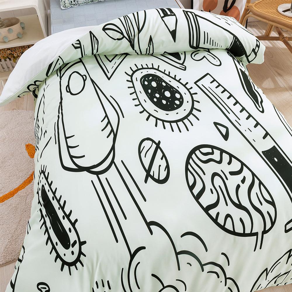 3D Cartoon Monster Pattern Quilt Cover Set Bedding Set Duvet Cover Pillowcases 402