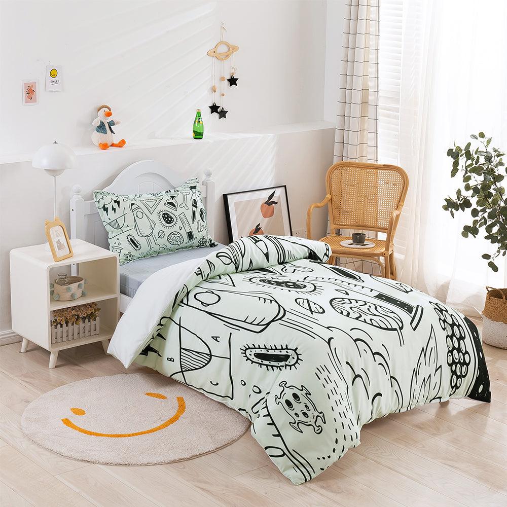 3D Cartoon Monster Pattern Quilt Cover Set Bedding Set Duvet Cover Pillowcases 402