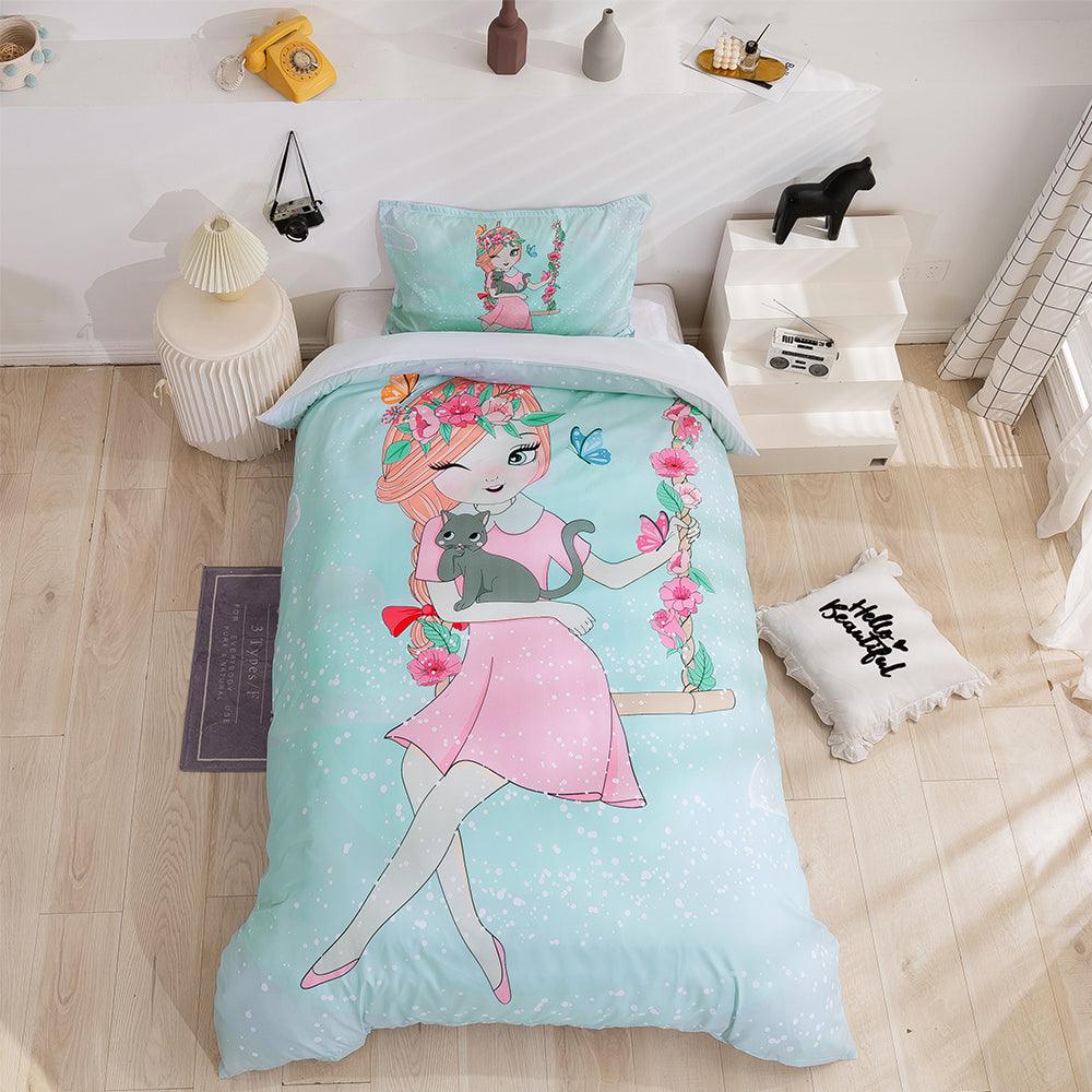 3D Cartoon Girl Pattern Quilt Cover Set Bedding Set Duvet Cover Pillowcases 85