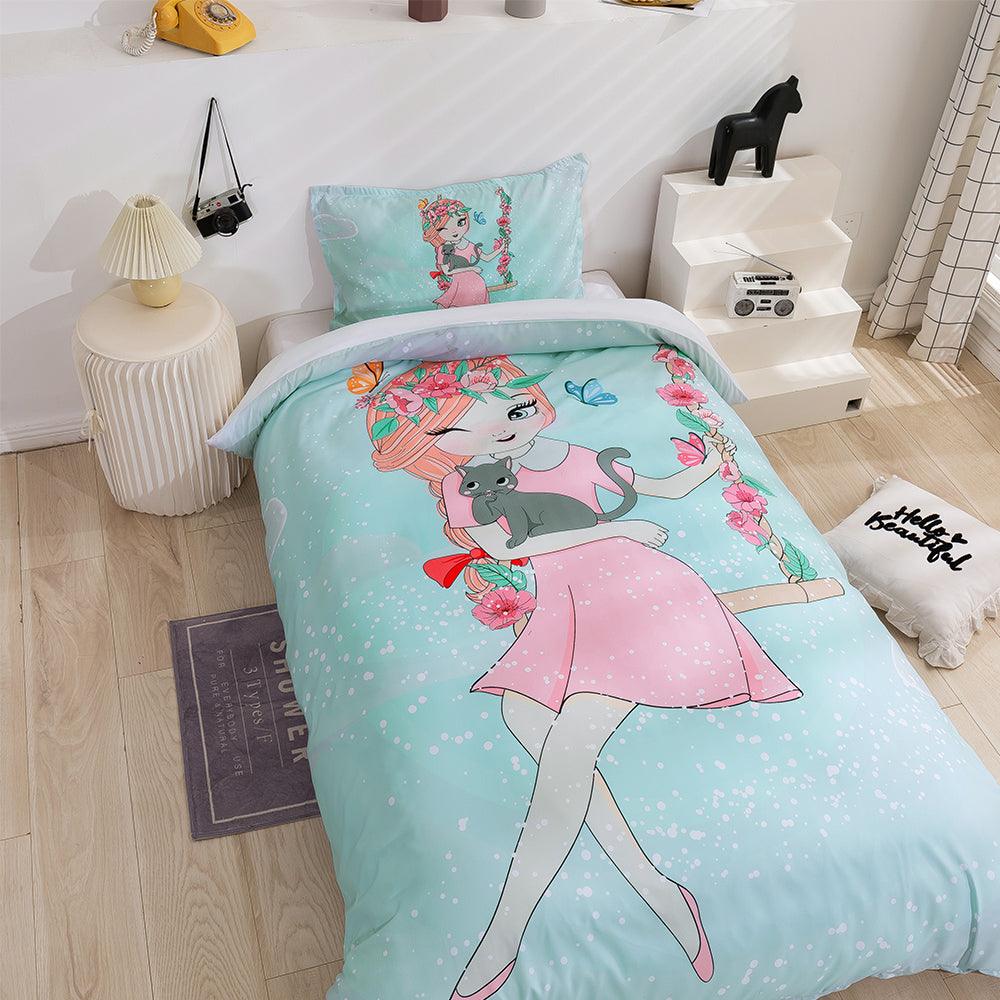 3D Cartoon Girl Pattern Quilt Cover Set Bedding Set Duvet Cover Pillowcases 85