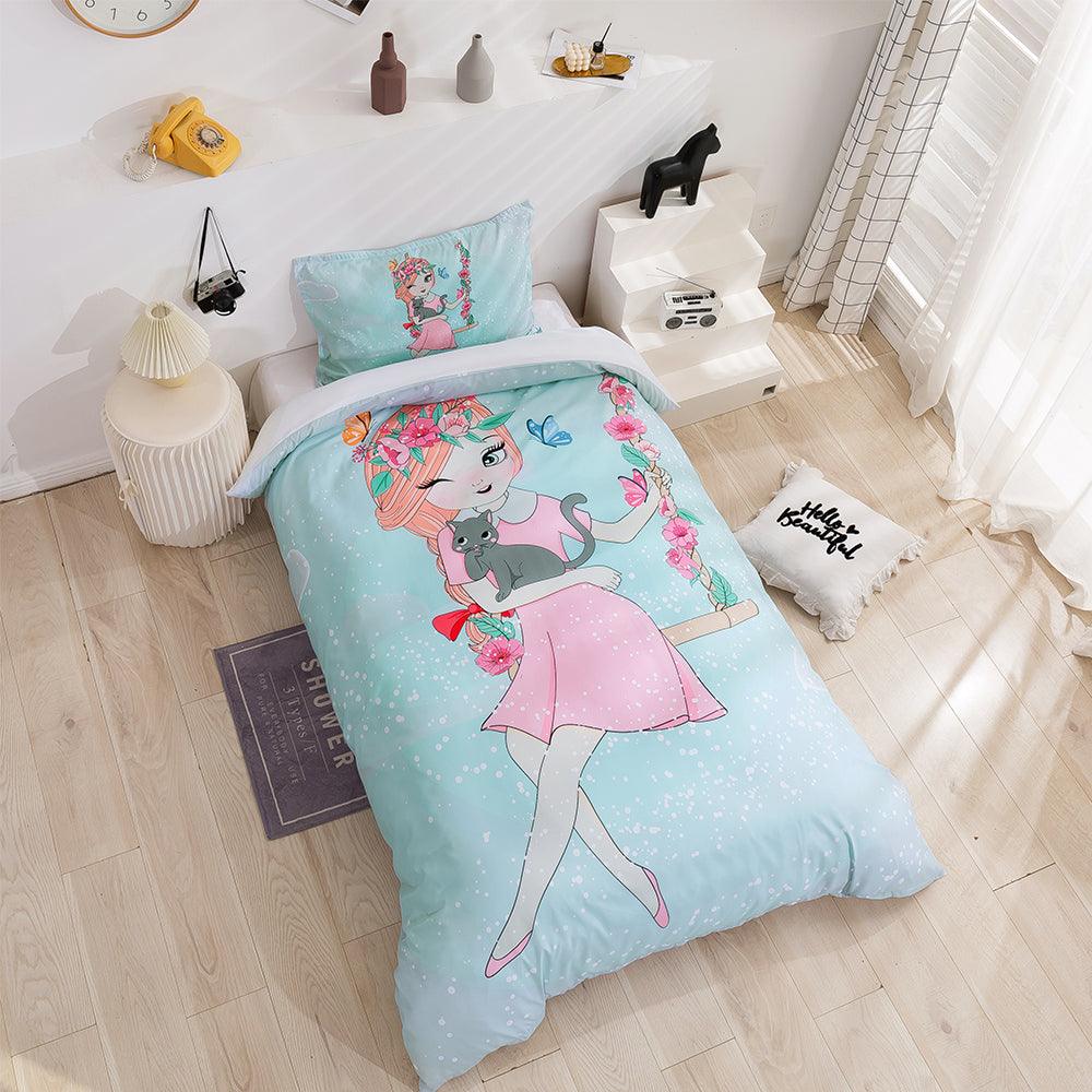 3D Cartoon Girl Pattern Quilt Cover Set Bedding Set Duvet Cover Pillowcases 85