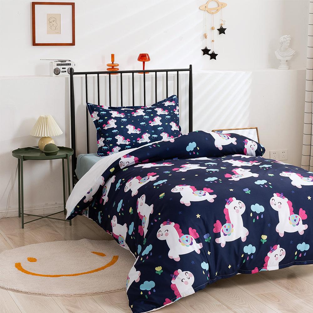 3D Cartoon Animal Unicorn Quilt Cover Set Bedding Set Duvet Cover Pillowcases 403
