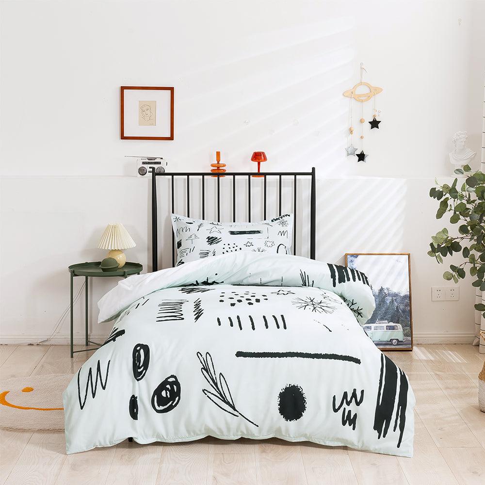 3D Cartoon Abstract Pattern Quilt Cover Set Bedding Set Duvet Cover Pillowcases 405