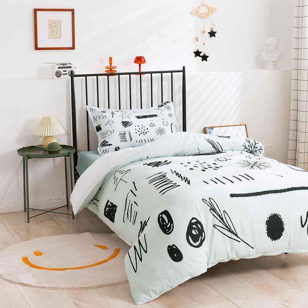 3D Cartoon Abstract Pattern Quilt Cover Set Bedding Set Duvet Cover Pillowcases 405