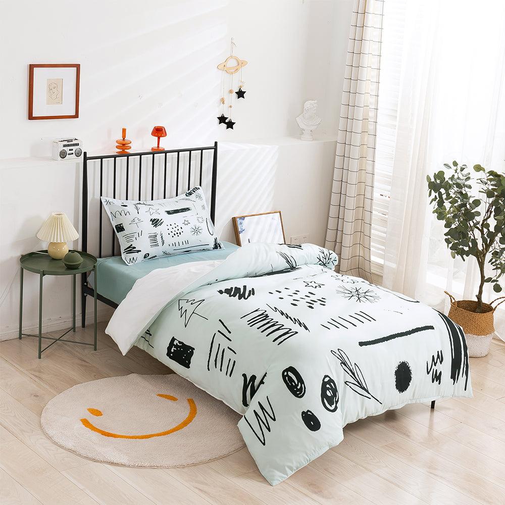 3D Cartoon Abstract Pattern Quilt Cover Set Bedding Set Duvet Cover Pillowcases 405