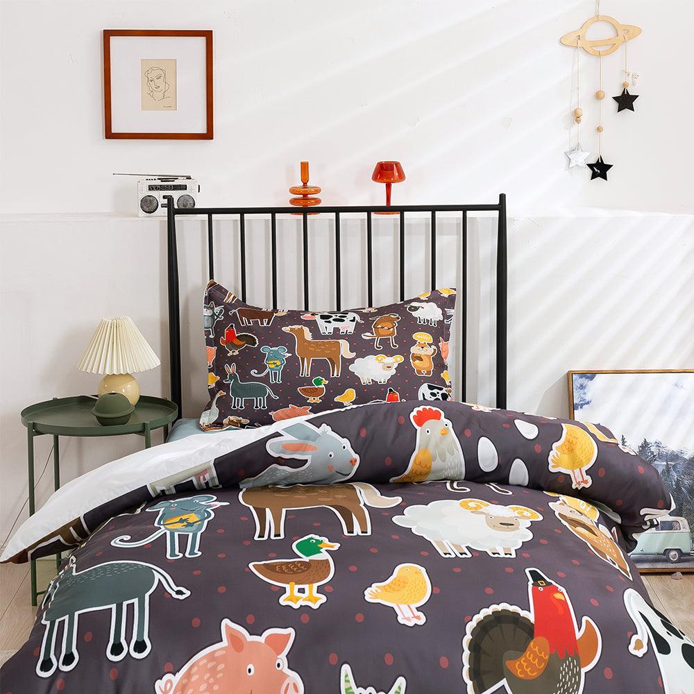 3D Cartoon Animal Pattern Quilt Cover Set Bedding Set Duvet Cover Pillowcases 409