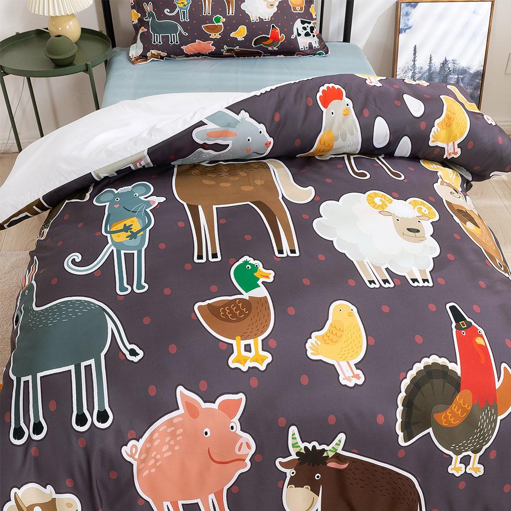 3D Cartoon Animal Pattern Quilt Cover Set Bedding Set Duvet Cover Pillowcases 409