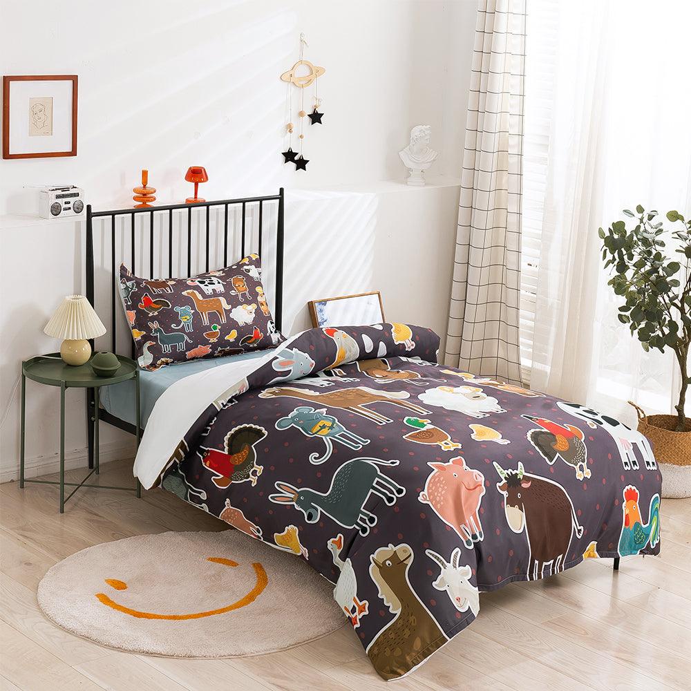 3D Cartoon Animal Pattern Quilt Cover Set Bedding Set Duvet Cover Pillowcases 409