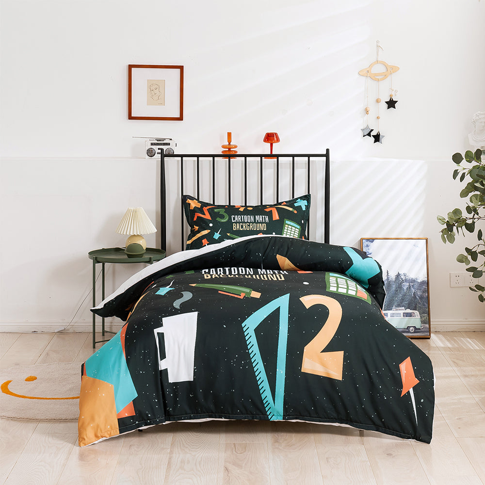 3D Cartoon Math Quilt Cover Set Bedding Set Duvet Cover Pillowcases 271
