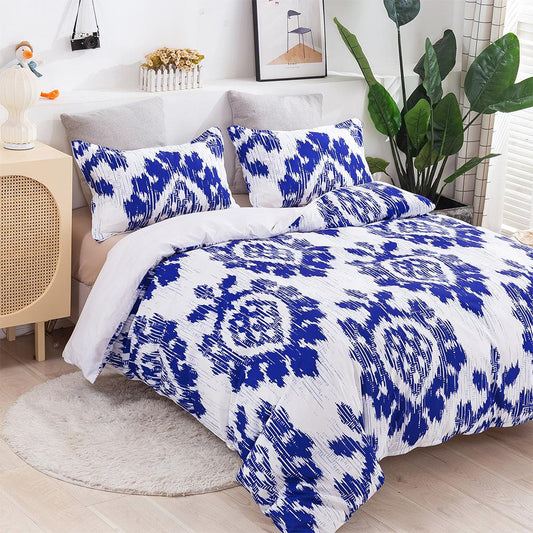 3D Blue Rococo Style Quilt Cover Set Bedding Set Duvet Cover Pillowcases 21