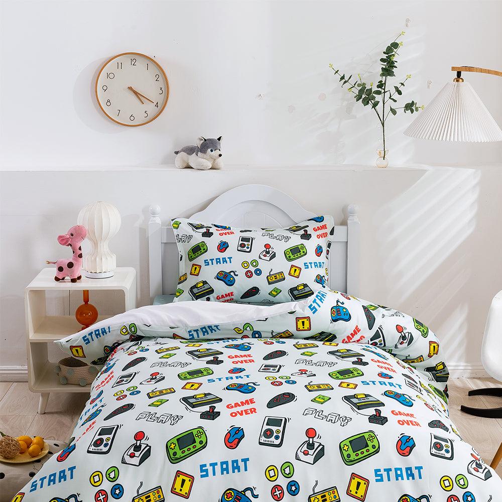 3D Cartoon Color Game Pattern Quilt Cover Set Bedding Set Duvet Cover Pillowcases 230