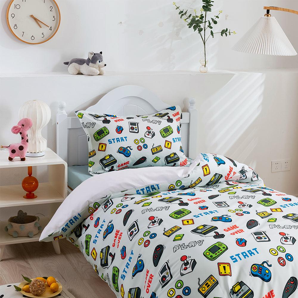 3D Cartoon Color Game Pattern Quilt Cover Set Bedding Set Duvet Cover Pillowcases 230