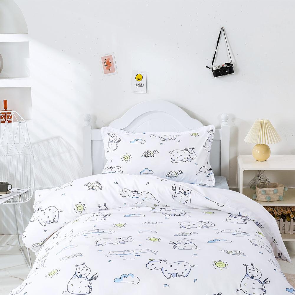 3D Cartoon Animal Hippopotamus Tortoise Quilt Cover Set Bedding Set Duvet Cover Pillowcases 464