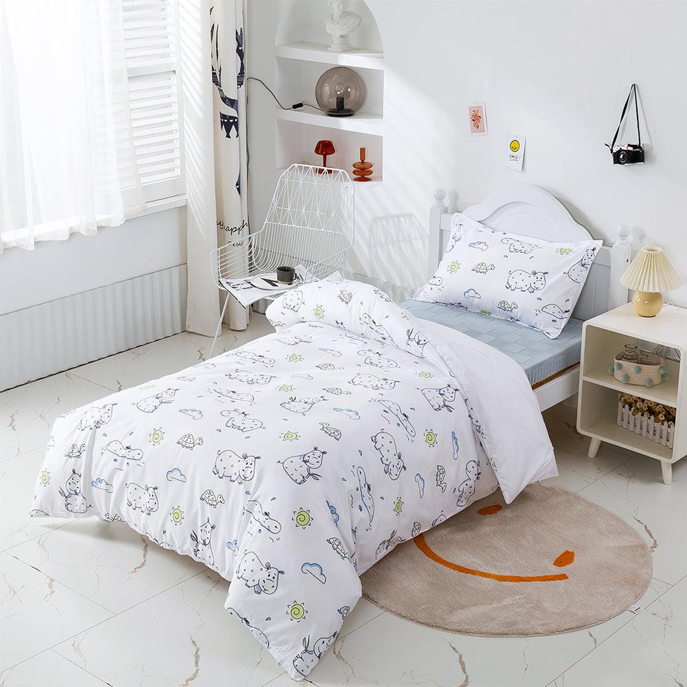 3D Cartoon Animal Hippopotamus Tortoise Quilt Cover Set Bedding Set Duvet Cover Pillowcases 464