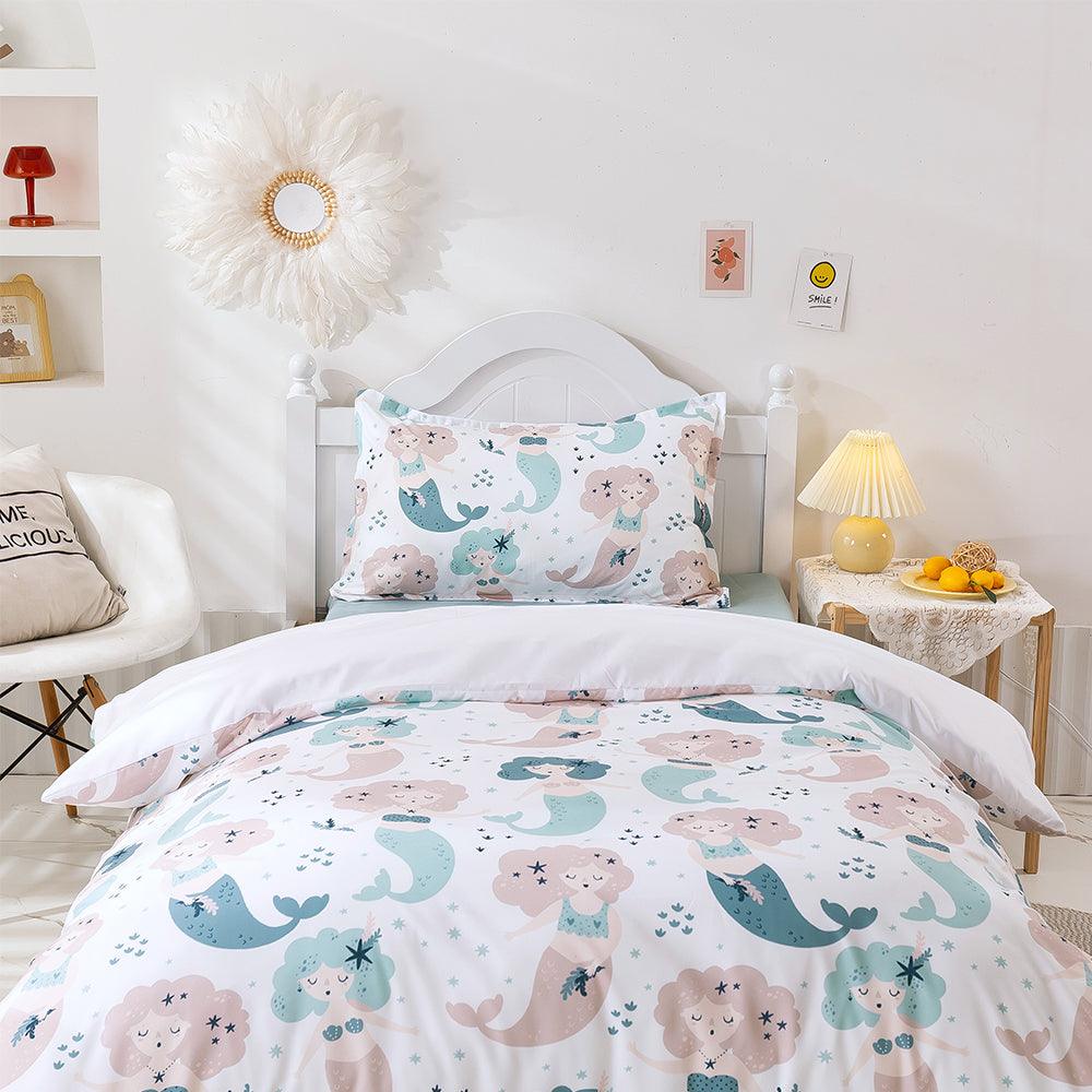 3D Cartoon Mermaid Pattern Quilt Cover Set Bedding Set Duvet Cover Pillowcases 246