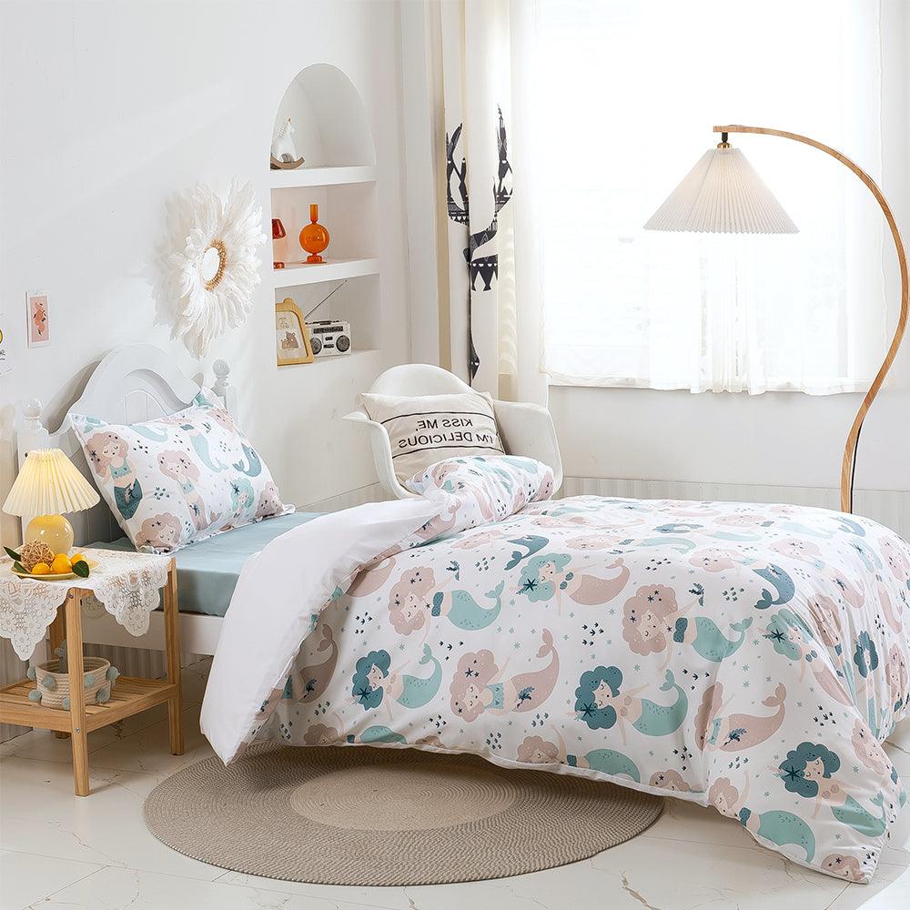 3D Cartoon Mermaid Pattern Quilt Cover Set Bedding Set Duvet Cover Pillowcases 246