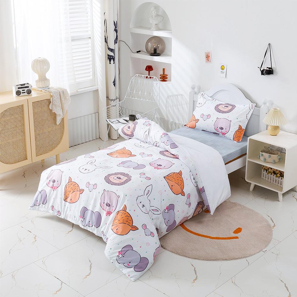 3D Cartoon Animal Fox Elephant Kids Quilt Cover Set Bedding Set Duvet Cover Pillowcases 467