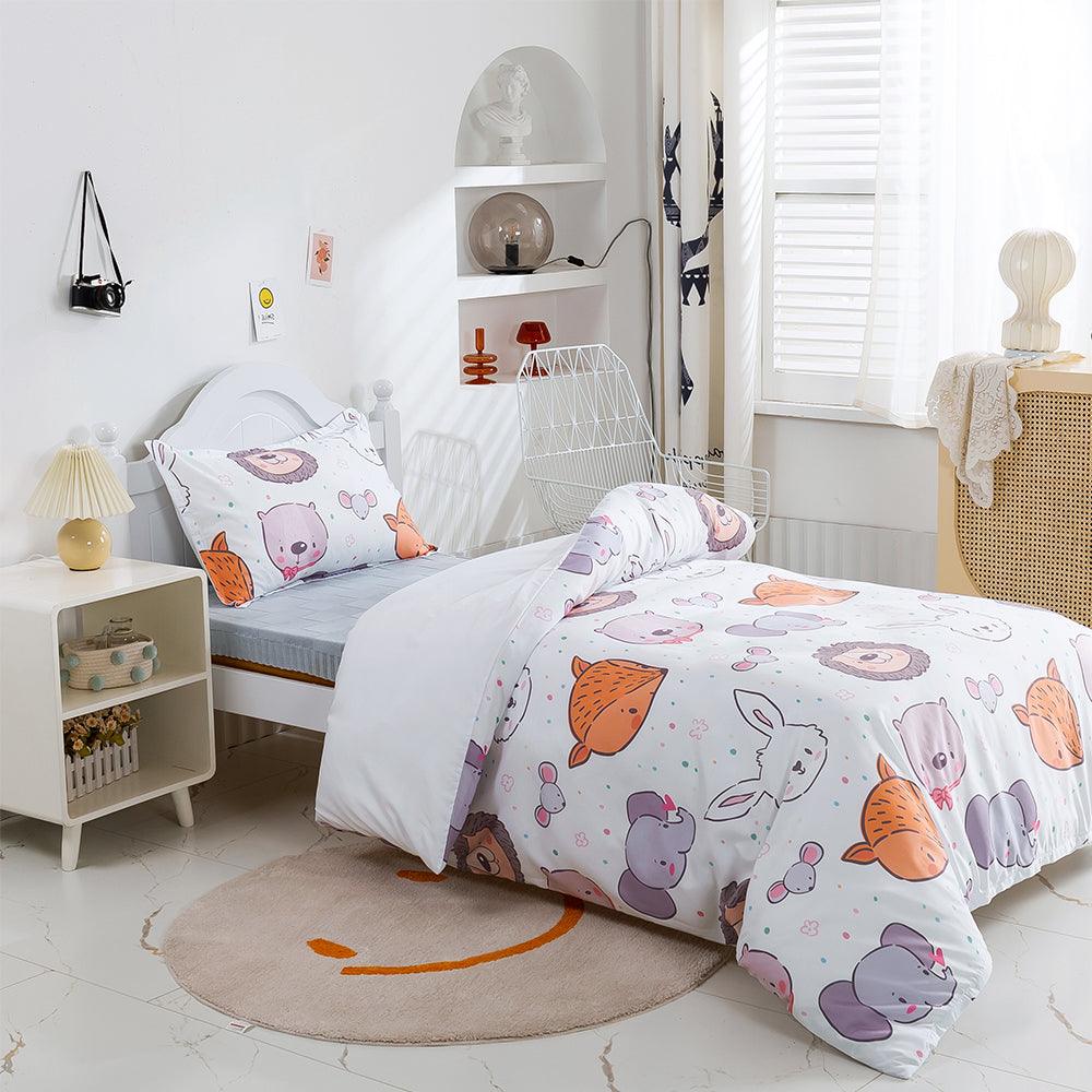 3D Cartoon Animal Fox Elephant Kids Quilt Cover Set Bedding Set Duvet Cover Pillowcases 467