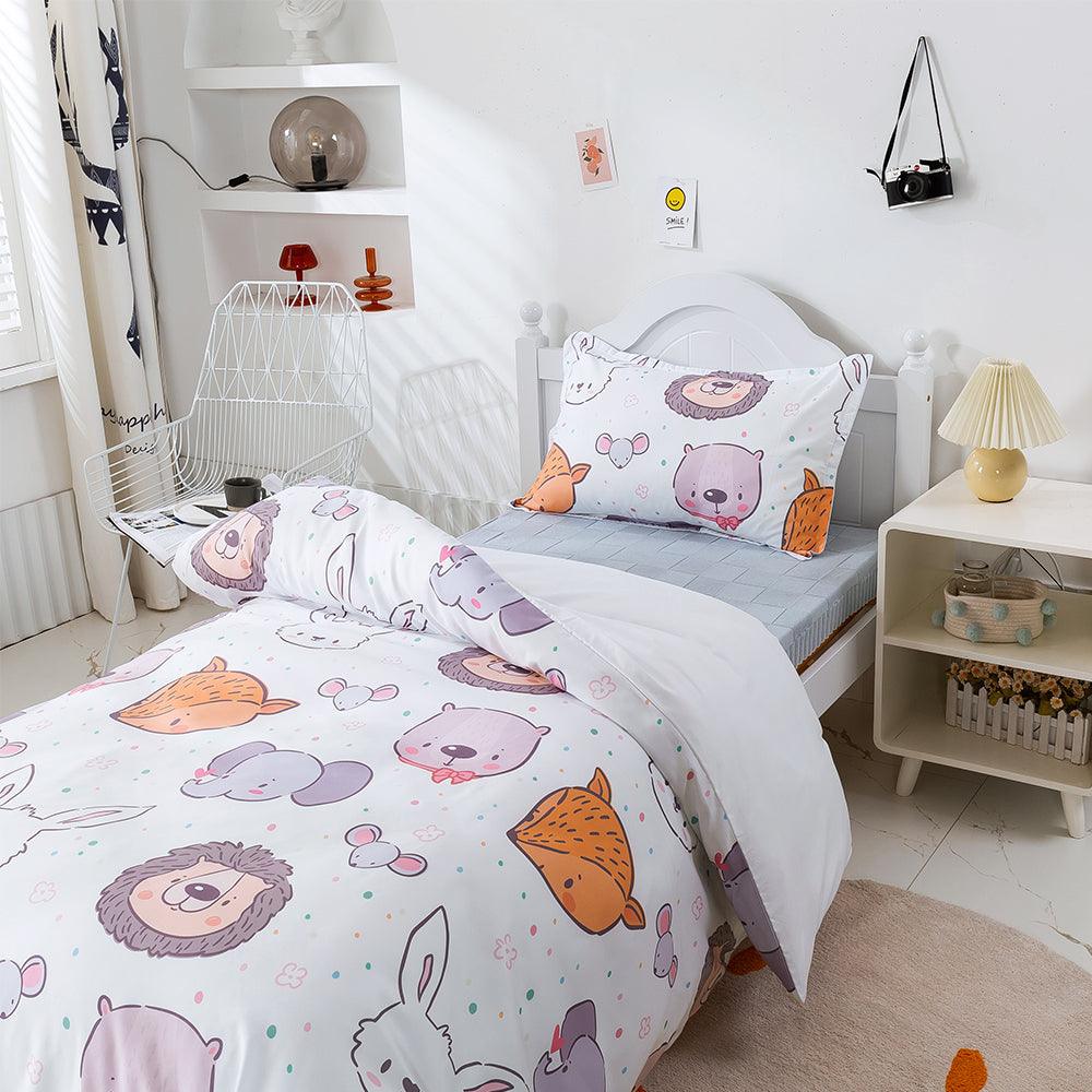 3D Cartoon Animal Fox Elephant Kids Quilt Cover Set Bedding Set Duvet Cover Pillowcases 467