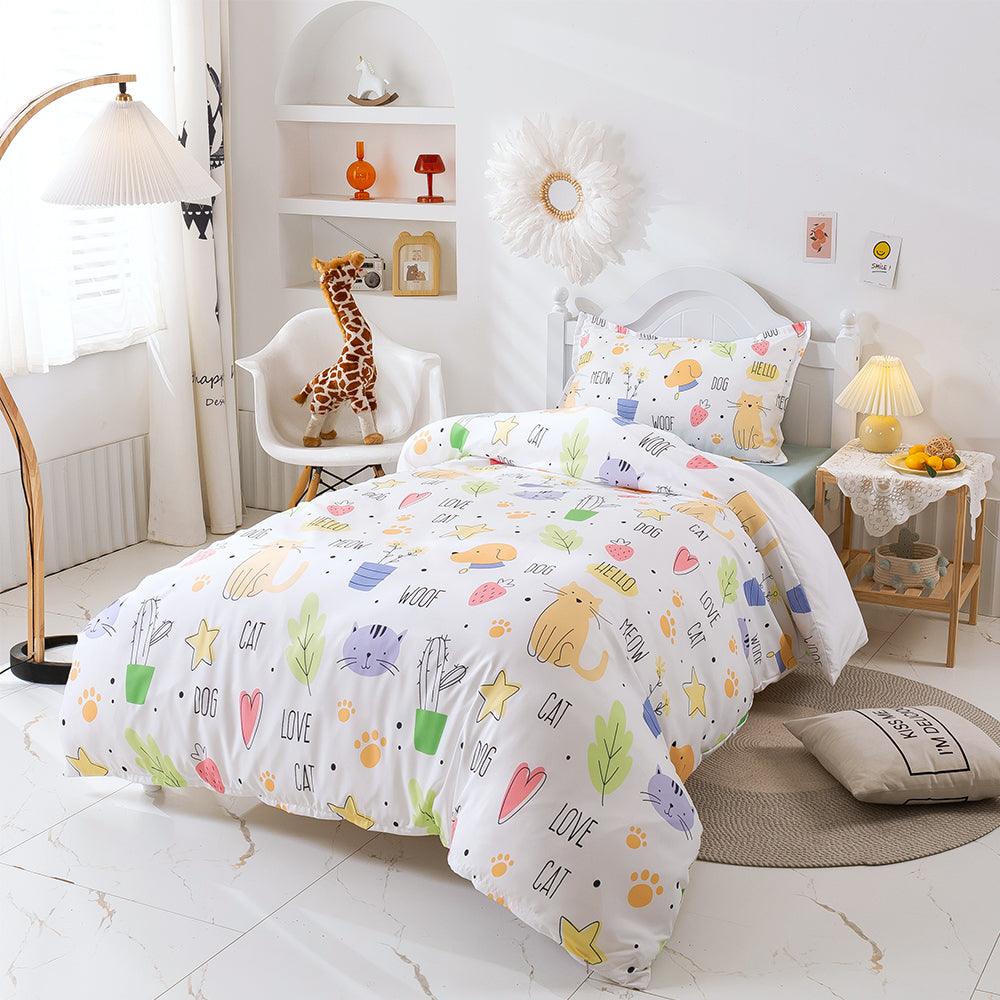 3D Cartoon Color Animal Quilt Cover Set Bedding Set Duvet Cover Pillowcases 240